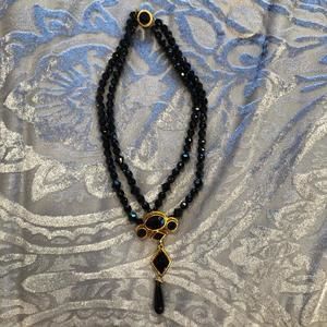 Black and Gold Vintage Style Necklace